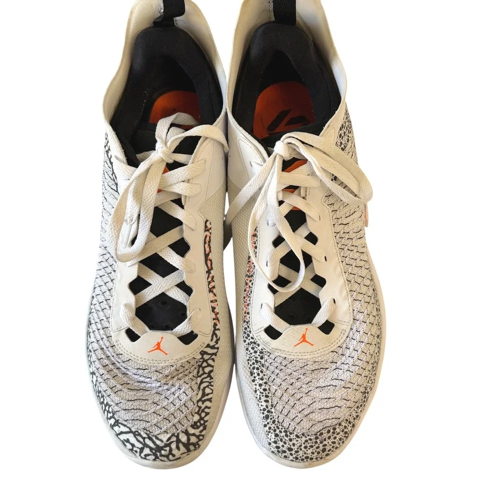 Jordan Luka 1 White Total Orange Elephant Print Mens Basketball Shoes DN1772-108